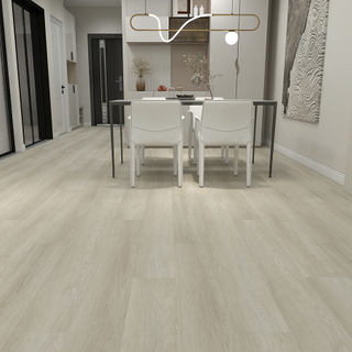 Safe And Environmentally Friendly Bedroom Plastic Flooring Waterproof SPC Click Vinyl Base Board Interlocking (Trail Oak)