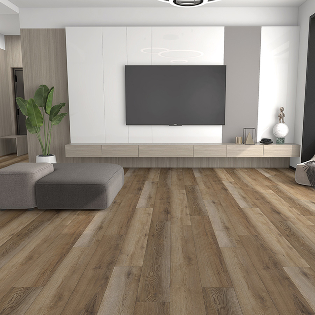 Spc Rigid Core Waterproof Flooring Waterproof Plastic Flooring Cheap Price Vinilico Spc (Clinton Oak)